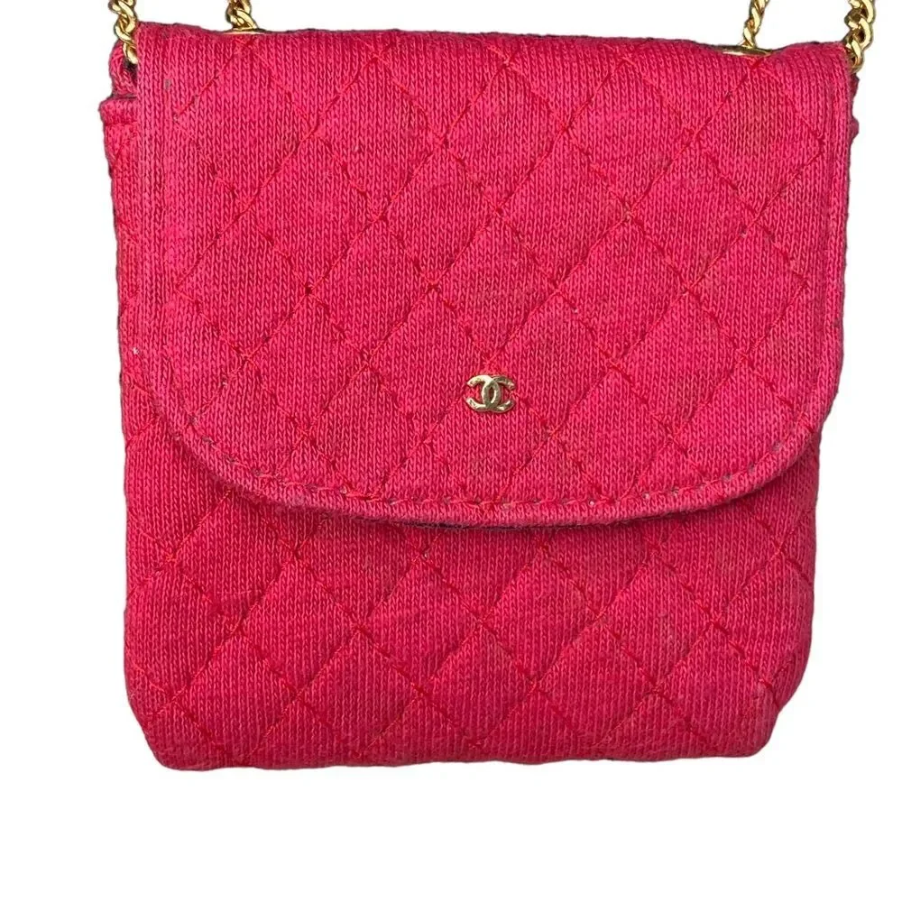 Tiny VTG CHANEL Micro Necklace Purse RARE!
